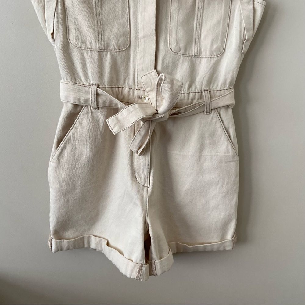 DYNAMITE-SLEEVELESS Denim 100% Cotton Romper - Picture 10 of 14